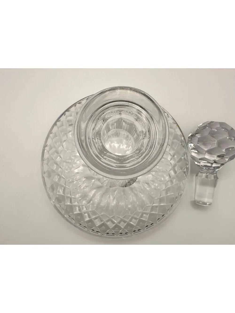 Vintage Waterford Crystal Ship Decanter Lismore Pattern Irish Cut Liquor Barware